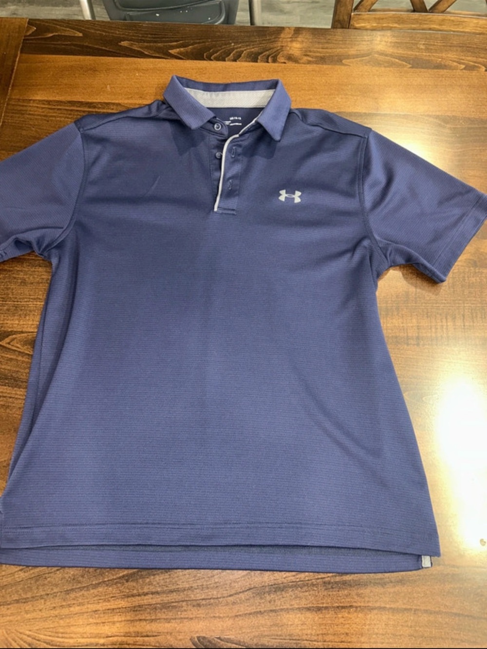 LG Men’s Navy Polo Performance Shirt with Contrast Trim